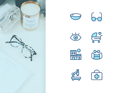 Eye Center Iconography center designer eye glasses healthcare icon iconography icons illustration science system