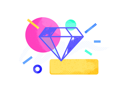 The Mistake I Make color editorial icon iconography icons illustration jewel minimal ruby shape texture