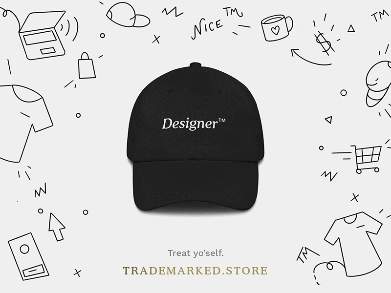 Introducing Trademarked! 👕🧢 apparel clothes clothing design designer developer hat human icons illustration illustrator merch minimal minimalism shirt tm