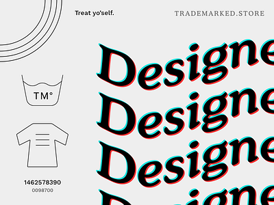 Trademark Marketing 001 3d apparel brutalism clothing designer icon iconography laundry lettering merch minimal minimalism