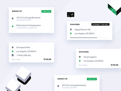 Freight Logistics Components components delivery design system freight icon illustration logistics minimal product design tracking trucking