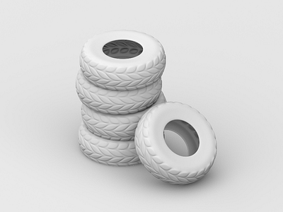 Spare Tire Pile - WIP 3d ao car modeling render road rubber spare tire tires travel wip