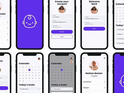 Baby care app app baby baby care cool design fresh logo ui ux