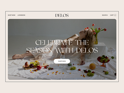 Delos - Wine Store Concept design ecommerce shop fresh hero section minimal modern typography ui ux webdesign