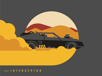 Mad Max Interceptor car dkng icon illustration illustrator mad max movie series vector