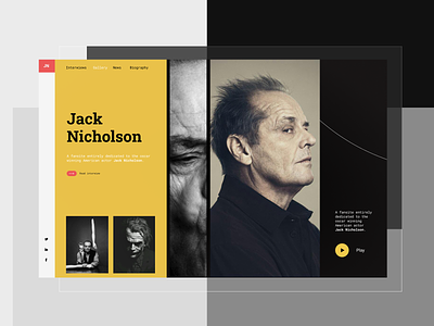 Jack Nicholson design jack nicholson pegs site ui ux web