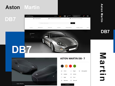 Aston Martin black clear design desktop digital interface pegs service site ui ux web
