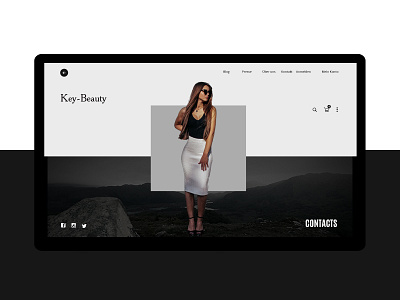 Key-Beauty clear design desktop interface online pegs site store ui ux web white