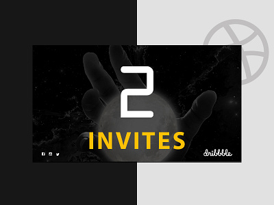 2 dribbble Invites design draft dribbble free giveaway invitation invite invites