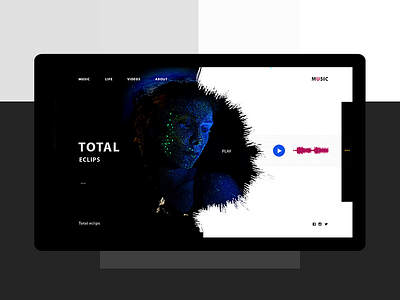 Total eclips black design interface pegs ui ux web white