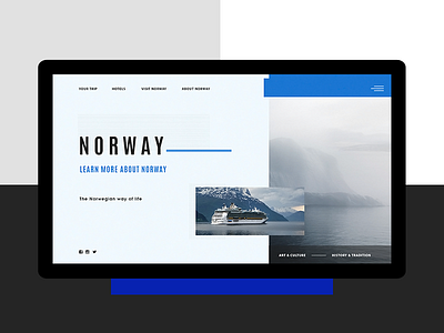Norway card iceland nature north norway typography ui ux
