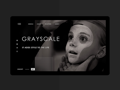 Grayscale black clear design digital grayscale interface pegs service site ui ux web