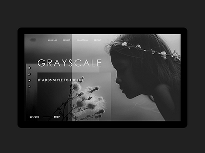 Grayscale_3 black clear design digital grayscale interface pegs service site ui ux web