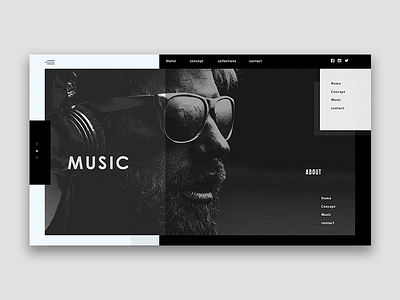 Music black design interface pegs ui ux web white