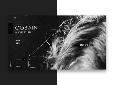 kurt cobain black clear design digital grayscale interface ui ux web white