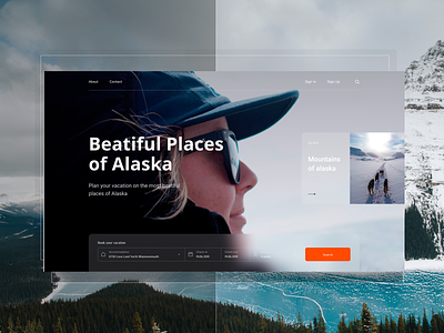 Alaska alaska black clear design digital interface site ui ux vector web white