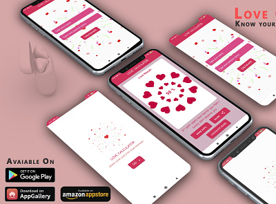 Love Calculator Design for Android & iOS android android app android app design android app development