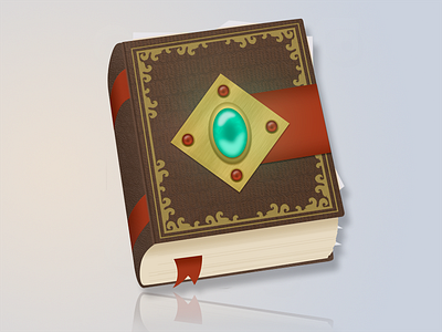 Finished Spellbook! book border hex icon jewel leather os x ribbon skeumorphic spellbook witchcraft wizardry