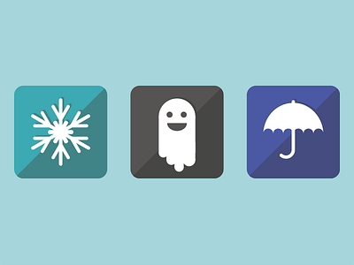 Flat month icons april flat ghost icon icons january month october snowflake umbrella