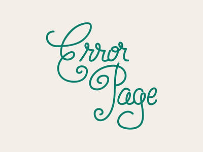 Error Page Lettering