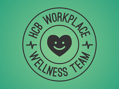 HCB Workplace Wellness Team logo badge hcb hcbhealth health heart logo smile team wellness workplace
