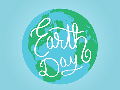 Earth Day day earth globe handlettering lettering typography