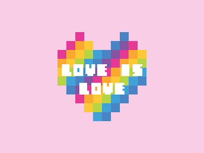 Love Is Love 8 bit gay love loveislove marriage rainbow scotus