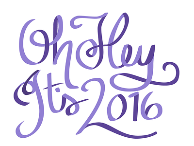2016 Lettering WIP 2016 handlettering lettering new year new years ribbon wip work in progress
