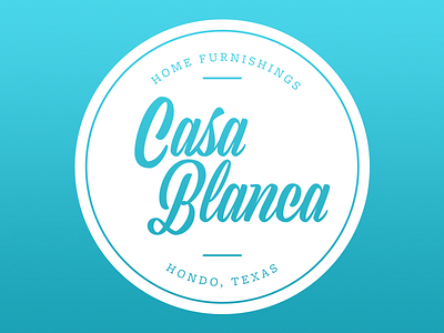 Rejected Casa Blanca Logo blanca casa furnishings furniture home logo rejected seal texas