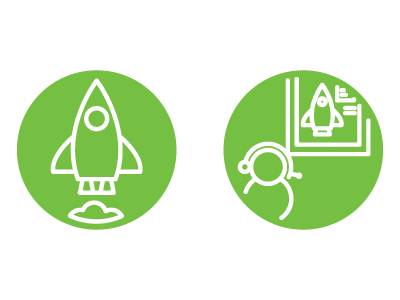 Prepare For Launch flat green icon icons launch prepare for launch rocket rocketship