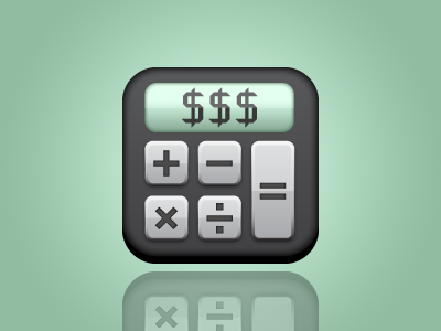 Calculator Icon WIP2 app black buttons calculator finance icon ios iphone skeumorphic wip