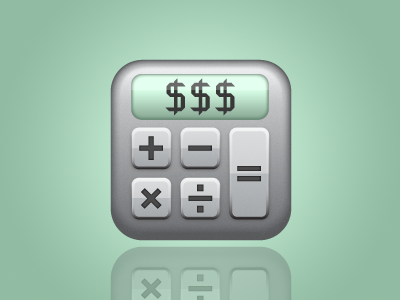 Calculator Icon Finished! app buttons calculator finance icon ios iphone skeumorphic wip