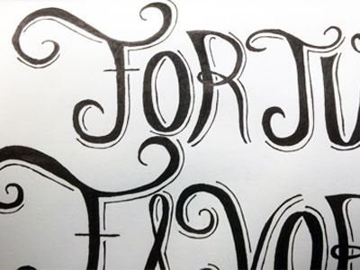 Fortune Favors the Bold bold calligraphy favors fortune lettering