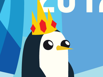 Gunter for Ice King 2012 2012 adventure time gunter ice king illustration king penguin