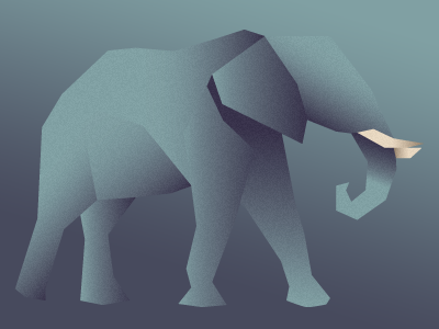 Elephant elephant illustration poly polygon practice texture