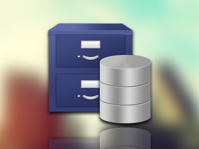 OS X App Icon Moooore Progress! app database filing cabinet icon mac osx progress skeumorphic sql sqlite tardis blue wip work in progress