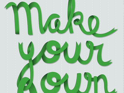 Make your own joy green joy lettering make motto project resolution ribbon to resolve
