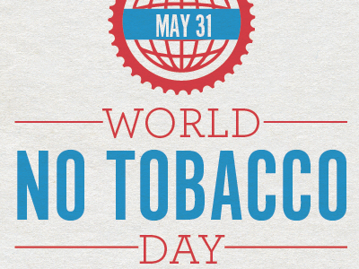 World No Tobacco Day arkansas design logo type