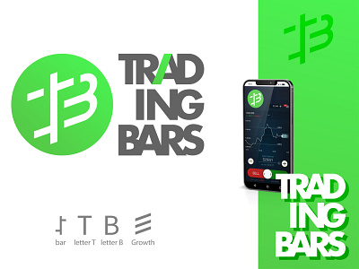 trading bars logo branding design graphic design logo logo concept trading