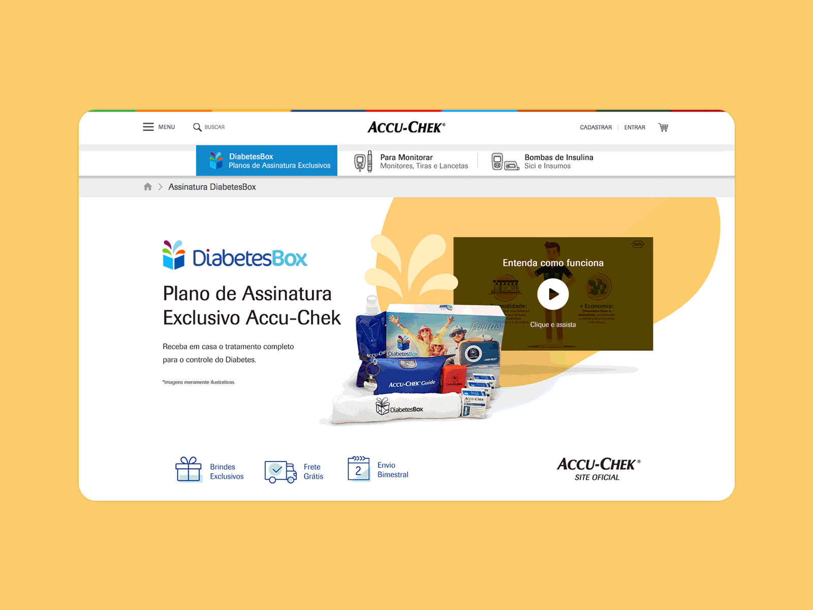 Accu-Chek - Desenvolvimento Ecommerce Magento animation design ecommerce icon menu redesign ui ux web website