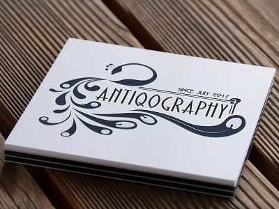 Antiquography Logo art deco art nouveau branding eclectic logo vintage