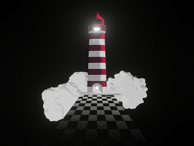Lighthouse 3dart blender illustration minimalism surrealism