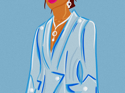 Fashion illustration #2 blue colors dress editorial editorial illustration fashion fashion design fashion illustration girl character girl illustration illustration design magazine illustration procreate raster women women in illustration