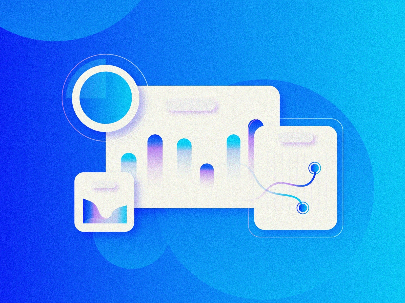 Blue ui illustration by Patrycja Wilkosz on Dribbble