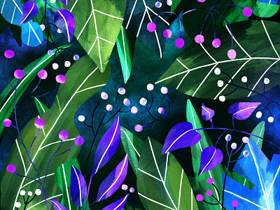 Magic forest floral floral design forest forestry greenery illustration illustrator ilustración ilustrator leaves painting procreate app procreate art procreateapp