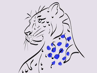 Panther animal editorial illustration graphic design illustration painting pantera panther wild animal