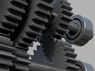 Dual Shaft Gear 3d