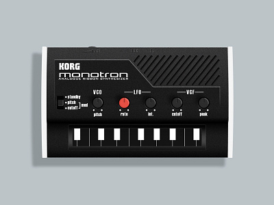 Freebie: Korg Monotron Photoshop Rendering free free psd freebie korg mono monotron ms 10 ms 20 synth synthesizer