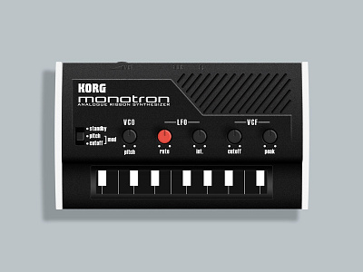 Freebie: Korg Monotron Photoshop Rendering