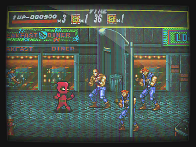 Streets of Deadpool deadpool genesis pixel pixel art rage streets